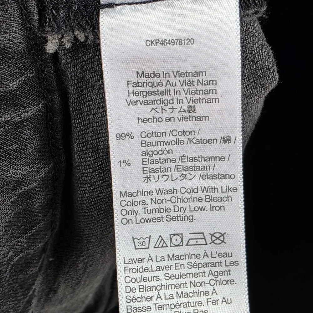 Madewell The Perfect Vintage Straight Jean 28P Washed‎ Black High Rise Raw Hem